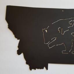 Montana Wall Art. Metal Gift. Wildlife. Bear Decor. Souvenir. Cabin Lodge - thumbnail 2