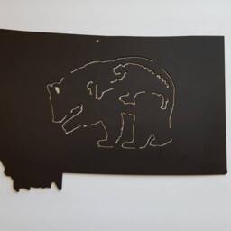 Montana Wall Art. Metal Gift. Wildlife. Bear Decor. Souvenir. Cabin Lodge - thumbnail 3