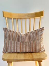 Hand Woven Natural Fiber Lumbar Pillow Cover - thumbnail 1
