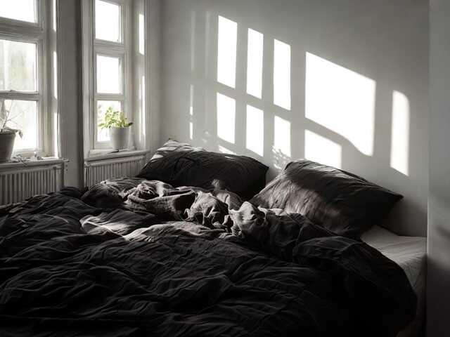 Black Linen Duvet Cover Soft 1 Medium Weight Cover Breathable Stonewashed Comfort - image 1