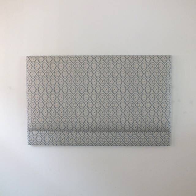 Upholstered Headboard in Mineral Blue Ikat Fabric - Single Double King Size Super - image 1