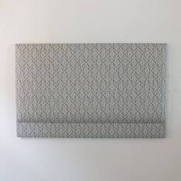 Upholstered Headboard in Mineral Blue Ikat Fabric - Single Double King Size Super - thumbnail 2