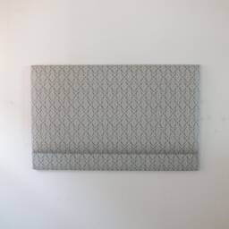 Upholstered Headboard in Mineral Blue Ikat Fabric - Single Double King Size Super - thumbnail 1