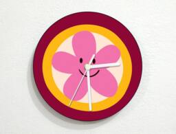 Pink Smiling Daisy - Wall Clock