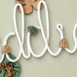 Jungle Themed Knitted Wire Name Sign, Personalised For Bedroom Or Nursery Wall Decor - thumbnail 4