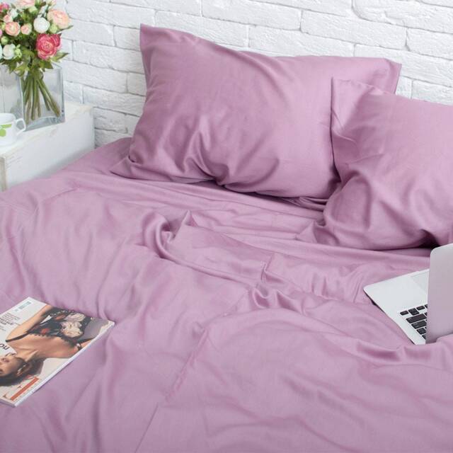 Cotton Sateen Duvet Cover in Violet. Twin, Full, Queen, King, Single, Kingsingle, Double, Custom Size - image 1