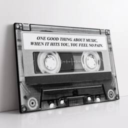 When It Hits You Cassette Tape Music Motivational Hustle Inspirational, Framed Canvas Wall Art Poster Print, Home Office & Room Decor, Gift - thumbnail 3