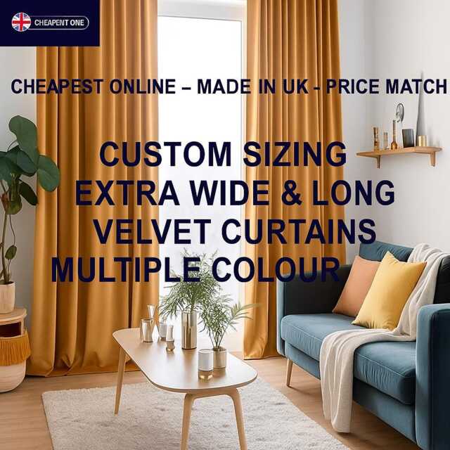 Velvet Curtains Custom Sizing Eyelet Rod Pocket Pencil Pleat Hangings Thermal Insulated Room Darkening Curtain Drapes Panels Fully Lined - image 1