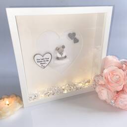 Pet Loss Angel Personalised Pebble Art Memorial For A Dog Gift Of Cat Pet Over The Rainbow Bridge Picture Frame - thumbnail 2