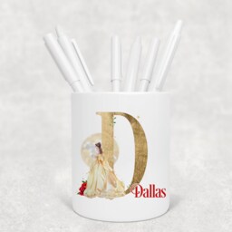 Personalised Princess Alphabet Pencil Pot, Brush Holder - thumbnail 2