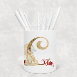 Personalised Princess Alphabet Pencil Pot, Brush Holder - thumbnail 3