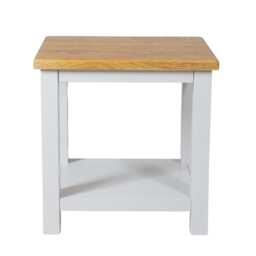 Painted Side Table With Oak Top Living Room, Bedroom Furniture, Assembled - thumbnail 2