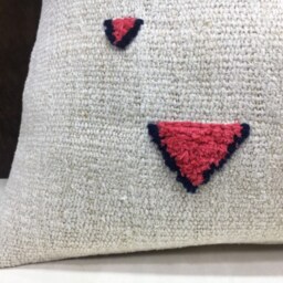 Vintage Handwoven Kilim Pillow Cover, Bohemian Accent - 16x24 - thumbnail 3
