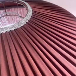 Handmade Copper Brown Silk Fringe Lampshade, Victorian Style - thumbnail 3