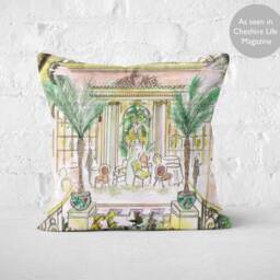 The Ritz, Afternoon Tea Cushion, Illustration, Palm Court, London - thumbnail 2