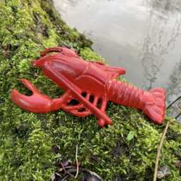 Cast Iron Red Painted Lobster Garden/Indoor Ornament - thumbnail 4