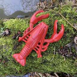 Cast Iron Red Painted Lobster Garden/Indoor Ornament - thumbnail 2