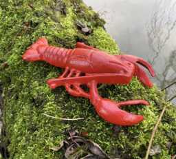 Cast Iron Red Painted Lobster Garden/Indoor Ornament - thumbnail 1