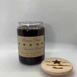 Prairie Dust Highly Scented Candle /Apothecary Jar 26Oz /Paraffin Wax/Farmhouse Candle/Hand Poured Candle/Country-Primitive - thumbnail 2