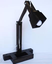 Table Lamp, Wood Lamp With Stationery Box, Handmade Essential - thumbnail 1