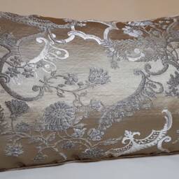 Throw Pillow Cover Lime Green Silk Brocade Rubelli Fabric Madama Butterfly Pattern - Made in Italy - thumbnail 2