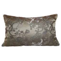 Throw Pillow Cover Lime Green Silk Brocade Rubelli Fabric Madama Butterfly Pattern - Made in Italy