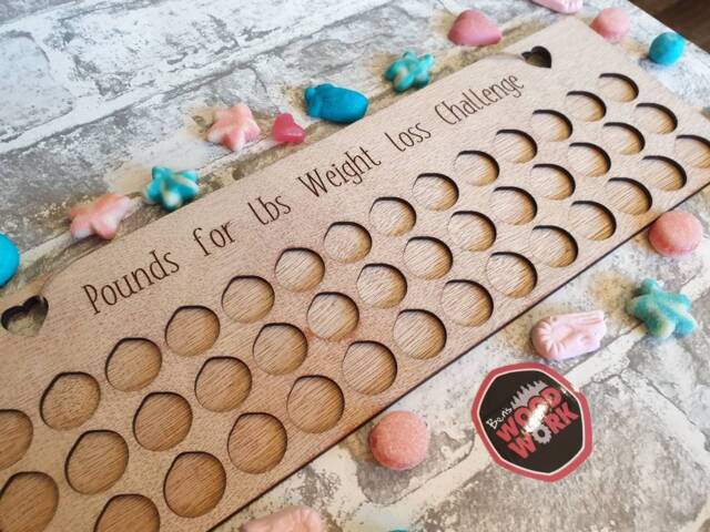 3 Stone Weight Loss Tracker Board. Pounds For lbs. Weight Goals Motivational Plaque - image 1