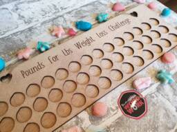 3 Stone Weight Loss Tracker Board. Pounds For lbs. Weight Goals Motivational Plaque - thumbnail 1