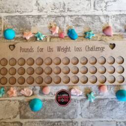3 Stone Weight Loss Tracker Board. Pounds For lbs. Weight Goals Motivational Plaque - thumbnail 2