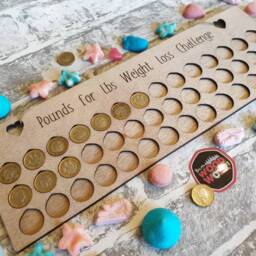 3 Stone Weight Loss Tracker Board. Pounds For lbs. Weight Goals Motivational Plaque - thumbnail 3