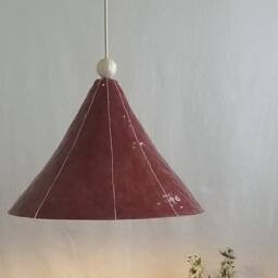 Pendant Light. Extra Large Ceramic, Cone Shape. Kitchen Chandelier - thumbnail 2