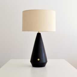 Handmade Dimmable Ceramic Table Lamp With Dark Mate Glazed Texture Debarro De Barro - thumbnail 1