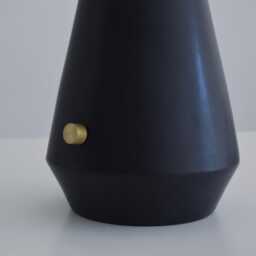 Handmade Dimmable Ceramic Table Lamp With Dark Mate Glazed Texture Debarro De Barro - thumbnail 3
