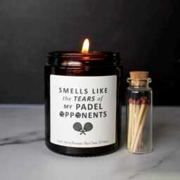 Smells Like The Tears Of My Padel Opponents, Gift Candle For Players - thumbnail 1