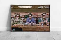 Big Lebowski Bowling Bar Wall Art Framed Film Print Featuring The Dude, Walter, & Donny - thumbnail 1