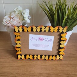 Colourful Wooden Butterfly Button Photo Frame 4 X 6 Inches - thumbnail 3