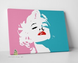 Marilyn Monroe Pink Teal Canvas Art Wall Print Picture Pop Fashion Framed Home Decor -D161