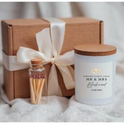 Couple Wedding Day Candle Gifts Mr & Mrs Present Prints - thumbnail 3