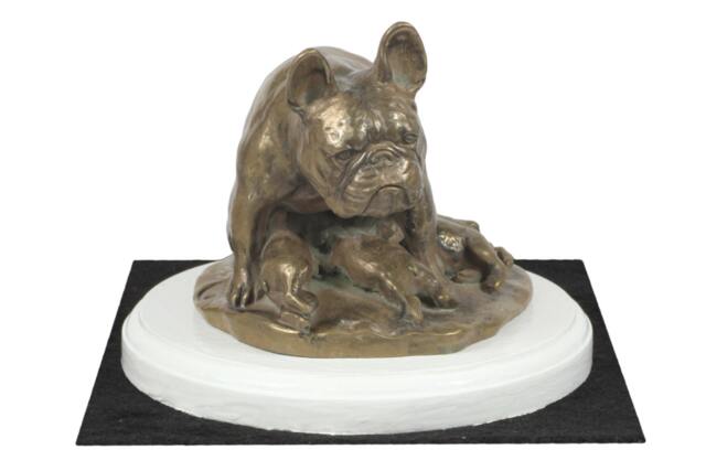 French Bulldog, Dog On White Wooden Base Statue, Limited Edition, Artdog - image 1