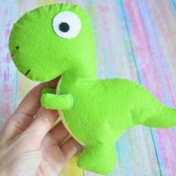 Felt Stuffed Plush Dinosaur Toy Cute Dinosaurus Baby Shower Gift Dino Toddler - thumbnail 4