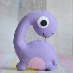 Felt Stuffed Plush Dinosaur Toy Cute Dinosaurus Baby Shower Gift Dino Toddler - thumbnail 3