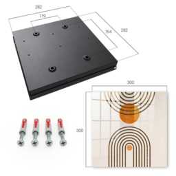Retro Geometry Wall Mounted Key Cabinet, Brown Box For Wall, Abstraction, Lovers Of Style - thumbnail 4
