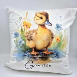 Adorable Duckling Cushion - Cute Baby Duck Throw Pillow, Farm Animal Nursery D??cor, Lover Gift, Spring Home Accent - thumbnail 4