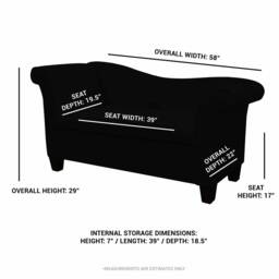 Handmade Storage Chaise Sofa - Ottoman Accent Chair Aquaclean Tenby Natural Fabric British Custom Made - thumbnail 4