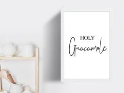 Holy Guacamole - Funny Quote Kitchen -Wall Print Gift Bespoke Poster A5 A4 A3 Framed - thumbnail 1