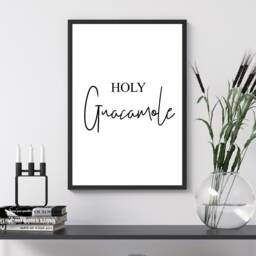 Holy Guacamole - Funny Quote Kitchen -Wall Print Gift Bespoke Poster A5 A4 A3 Framed - thumbnail 2