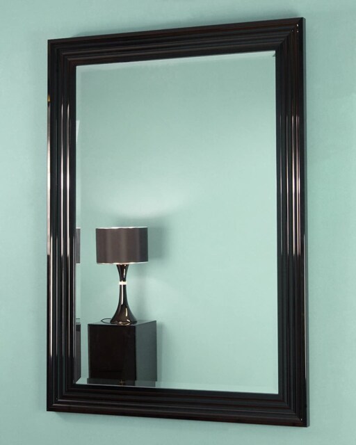 Mirror Black Gloss Stepped Deco 3 - image 1