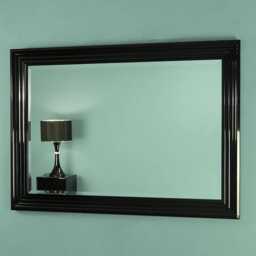 Mirror Black Gloss Stepped Deco 3 - thumbnail 2