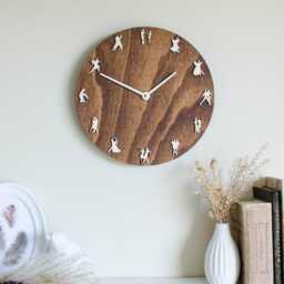 Ballroom Dance Clock, Wooden Gift For Dancing Couple, Studio Decor - thumbnail 2