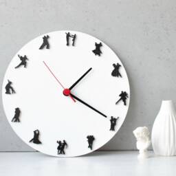 Ballroom Dance Clock, Wooden Gift For Dancing Couple, Studio Decor - thumbnail 3